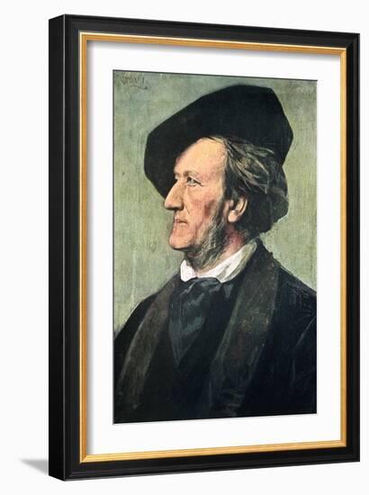 Richard Wagner (1813-188), German Composer, Conductor, and Essayist, Late 19th Century-Franz Seraph von Lenbach-Framed Giclee Print
