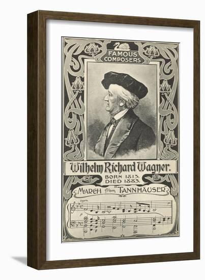 Richard Wagner and March from Tannhauser-null-Framed Art Print