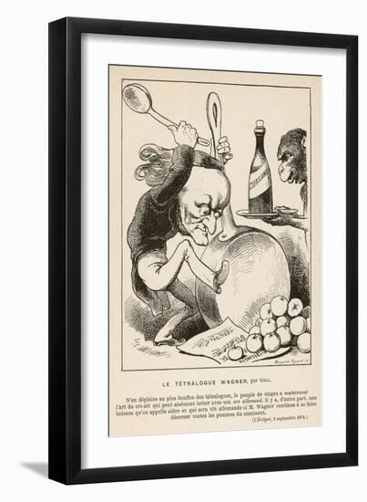 Richard Wagner German Composer in a Satirical Comment-André Gill-Framed Art Print