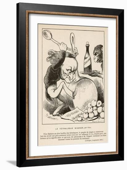 Richard Wagner German Composer in a Satirical Comment-André Gill-Framed Art Print