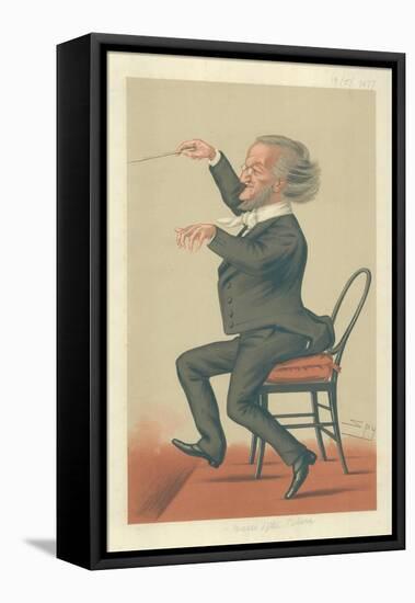 Richard Wagner, Music of the Future, 19 May 1877, Vanity Fair Cartoon-Sir Leslie Ward-Framed Premier Image Canvas