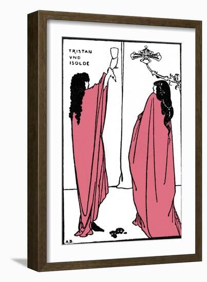 Richard Wagner 's Tristan and Isolde-Aubrey Beardsley-Framed Giclee Print