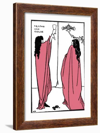 Richard Wagner 's Tristan and Isolde-Aubrey Beardsley-Framed Giclee Print