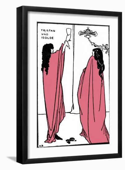 Richard Wagner 's Tristan and Isolde-Aubrey Beardsley-Framed Giclee Print