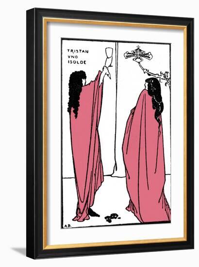 Richard Wagner 's Tristan and Isolde-Aubrey Beardsley-Framed Giclee Print