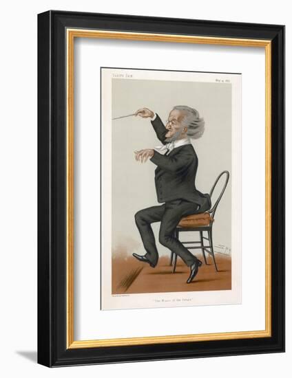 Richard Wagner the German Musician Conducts-Spy (Leslie M. Ward)-Framed Photographic Print