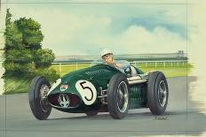 Duel at Pontlieu, Le Mans, 1930 (W/C & Gouache on Board)-Richard Wheatland-Giclee Print