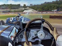 Duel at Pontlieu, Le Mans, 1930 (W/C & Gouache on Board)-Richard Wheatland-Giclee Print