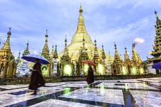Shwedagon Pagoda in Yangon, Myanmar at Early-Morning. it is known as Shwedagon Zedi Daw, Great Dago-Richard Yoshida-Photographic Print