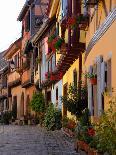 Timbered Houses on Cobbled Street, Eguisheim, Haut Rhin, Alsace, France, Europe-Richardson Peter-Photographic Print