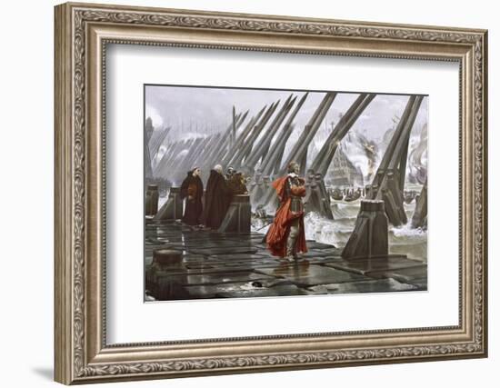 Richelieu Besieges la Rochelle-Henri Motte-Framed Photographic Print