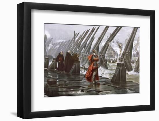 Richelieu Besieges la Rochelle-Henri Motte-Framed Photographic Print