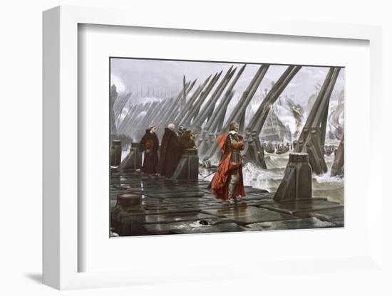 Richelieu Besieges la Rochelle-Henri Motte-Framed Photographic Print