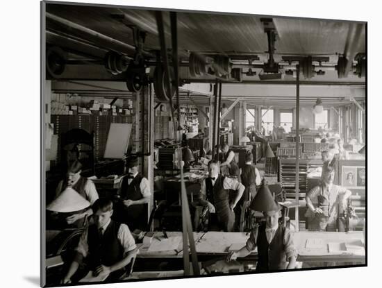 Richmond Backus Co. Print Shop, Detroit, Mich.-null-Mounted Photo