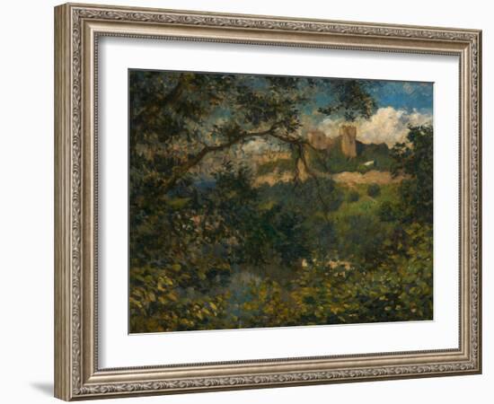 Richmond Castle Through the Trees, North Yorkshire, C.1939-Philip Wilson Steer-Framed Giclee Print