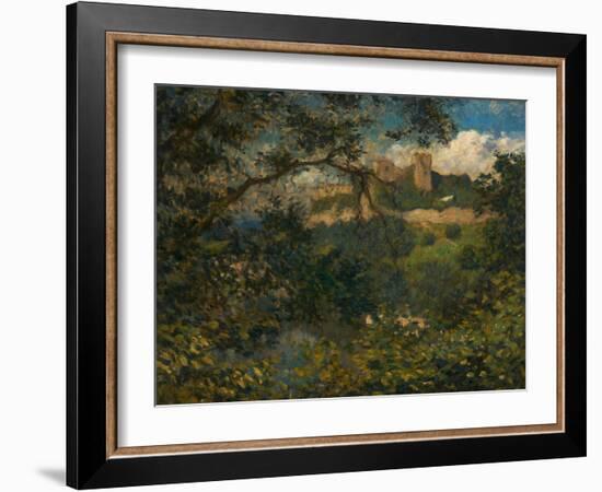 Richmond Castle Through the Trees, North Yorkshire, C.1939-Philip Wilson Steer-Framed Giclee Print