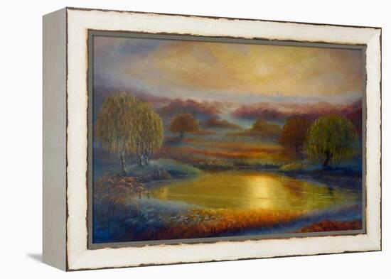 Richmond Gold, 2022, (Oil on Canvas)Landscape-Lee Campbell-Framed Premier Image Canvas