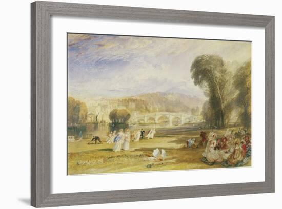 Richmond Hill and Bridge, Surrey, C.1831-J. M. W. Turner-Framed Giclee Print