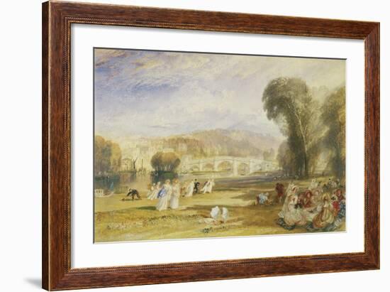 Richmond Hill and Bridge, Surrey, C.1831-J. M. W. Turner-Framed Giclee Print