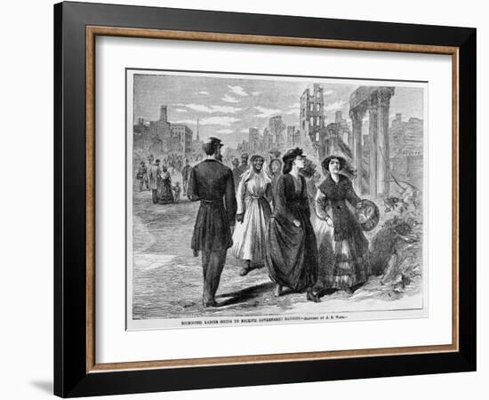 Richmond Ladies Going to Receive Government Rations, Published 1865-Alfred R. Waud-Framed Giclee Print