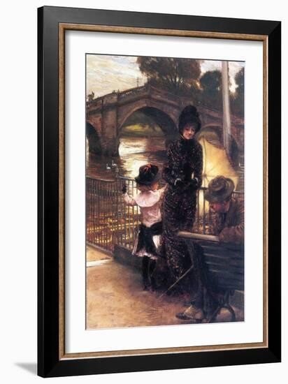 Richmond on the Thames-James Tissot-Framed Art Print