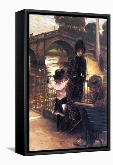 Richmond on the Thames-James Tissot-Framed Stretched Canvas