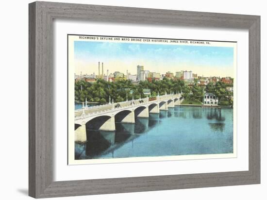 Richmond Skyline, James River, Virginia-null-Framed Art Print