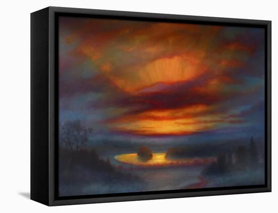 Richmond Sunset, 2020, (oil on canvas)-Lee Campbell-Framed Premier Image Canvas