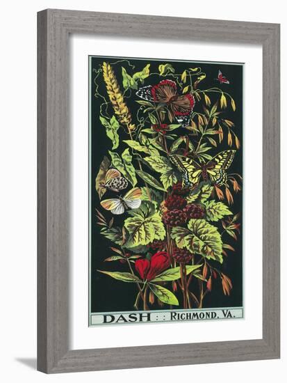Richmond, Virginia, Dash Brand Tobacco Label-Lantern Press-Framed Art Print