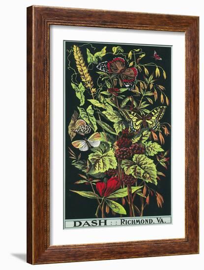 Richmond, Virginia, Dash Brand Tobacco Label-Lantern Press-Framed Art Print