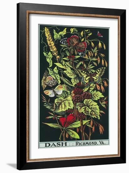 Richmond, Virginia, Dash Brand Tobacco Label-Lantern Press-Framed Art Print