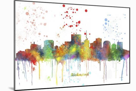 Richmond Virginia Skyline MCLR 1-Marlene Watson-Mounted Giclee Print