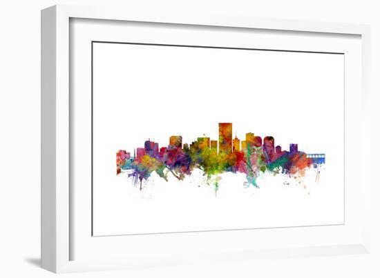 Richmond Virginia Skyline-Michael Tompsett-Framed Art Print