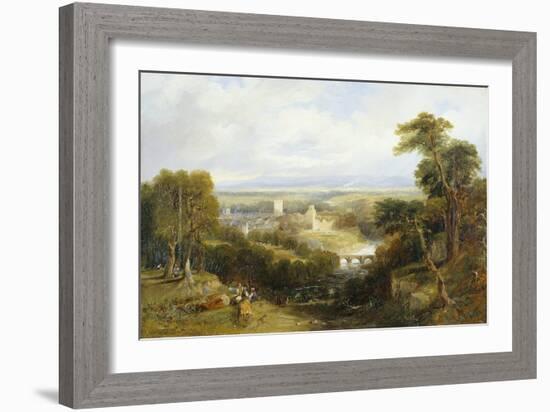 Richmond, Yorkshire (Oil on Canvas)-Thomas Miles Richardson-Framed Giclee Print