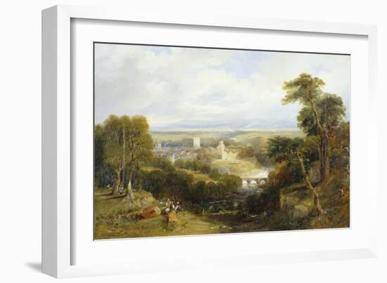 Richmond, Yorkshire (Oil on Canvas)-Thomas Miles Richardson-Framed Giclee Print