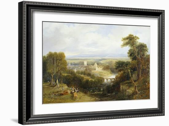 Richmond, Yorkshire (Oil on Canvas)-Thomas Miles Richardson-Framed Giclee Print