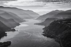 USA, Oregon, Aerial Landscape Looking West Down the Columbia Gorge-Rick A Brown-Photographic Print