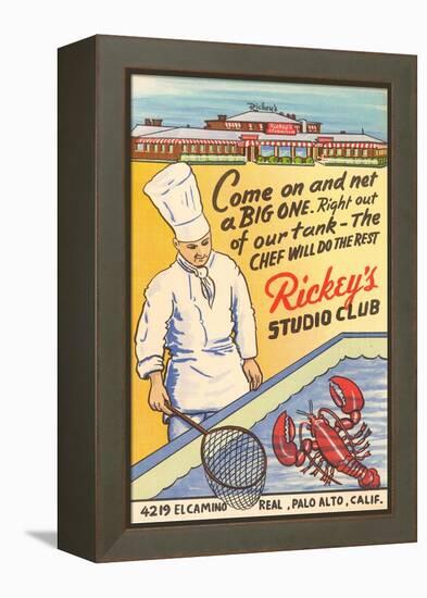 Rickey's Studio Club, Lobster, Palo Alto, California-null-Framed Stretched Canvas