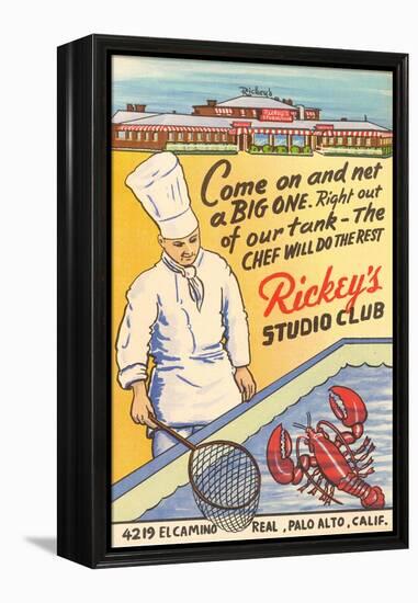 Rickey's Studio Club, Lobster, Palo Alto, California-null-Framed Stretched Canvas