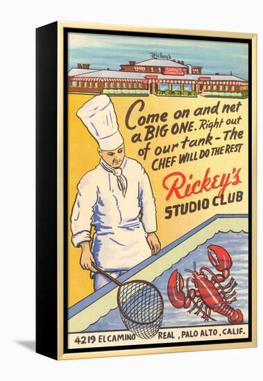 Rickey's Studio Club, Lobster, Palo Alto, California-null-Framed Stretched Canvas
