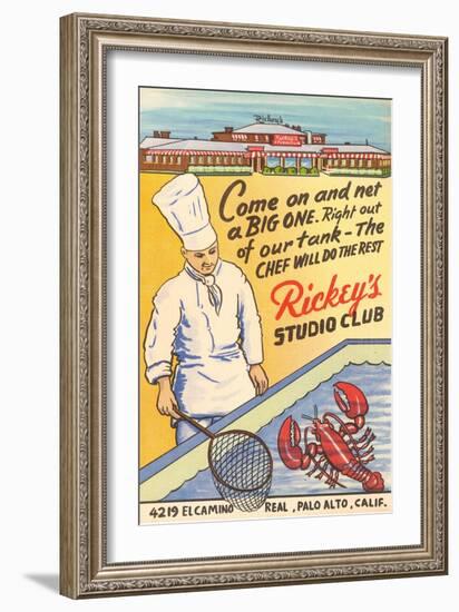 Rickey's Studio Club, Lobster, Palo Alto, California-null-Framed Art Print