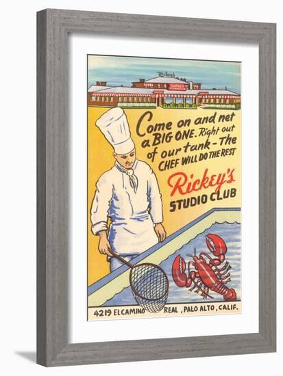 Rickey's Studio Club, Lobster, Palo Alto, California-null-Framed Art Print