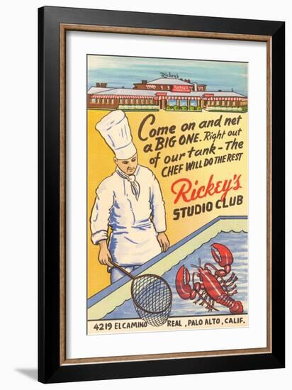 Rickey's Studio Club, Lobster, Palo Alto, California-null-Framed Art Print