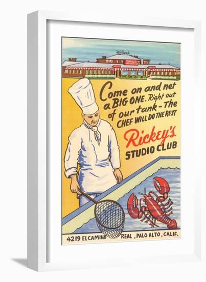 Rickey's Studio Club, Lobster, Palo Alto, California-null-Framed Art Print