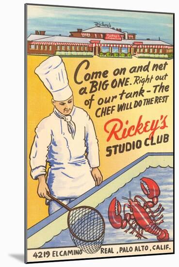 Rickey's Studio Club, Lobster, Palo Alto, California-null-Mounted Art Print