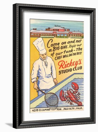 Rickey's Studio Club, Lobster, Palo Alto, California-null-Framed Art Print