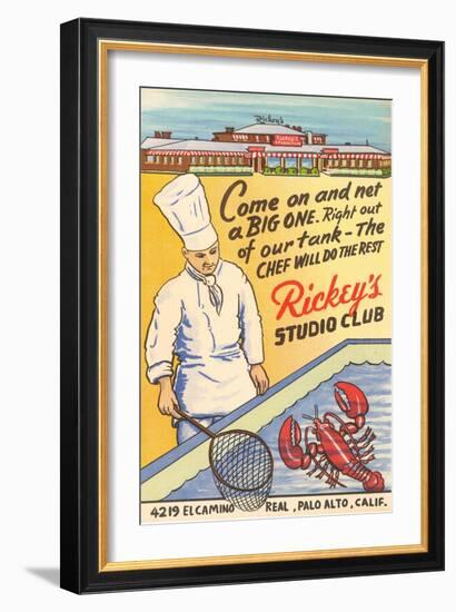 Rickey's Studio Club, Lobster, Palo Alto, California-null-Framed Art Print