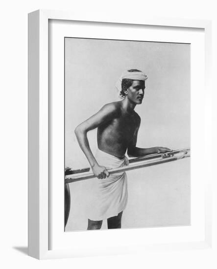 'Rickshaw Coolie', c1890, (1910)-Alfred William Amandus Plate-Framed Photographic Print