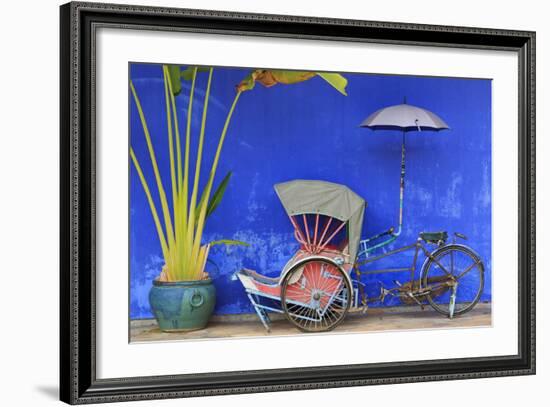 Rickshaw in Cheong Fatt Tze Mansion, Georgetown, Penang Island, Malaysia, Southeast Asia, Asia-Richard Cummins-Framed Photographic Print