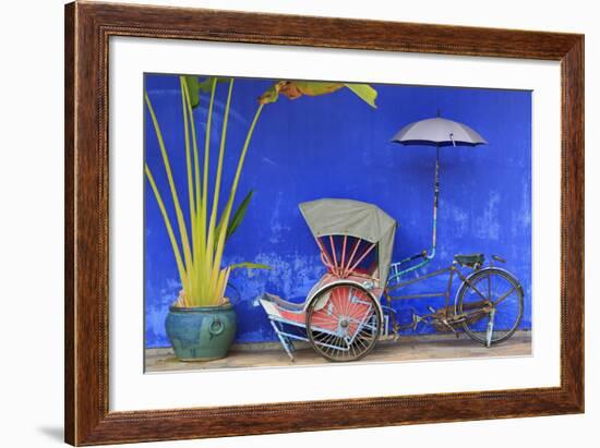 Rickshaw in Cheong Fatt Tze Mansion, Georgetown, Penang Island, Malaysia, Southeast Asia, Asia-Richard Cummins-Framed Photographic Print